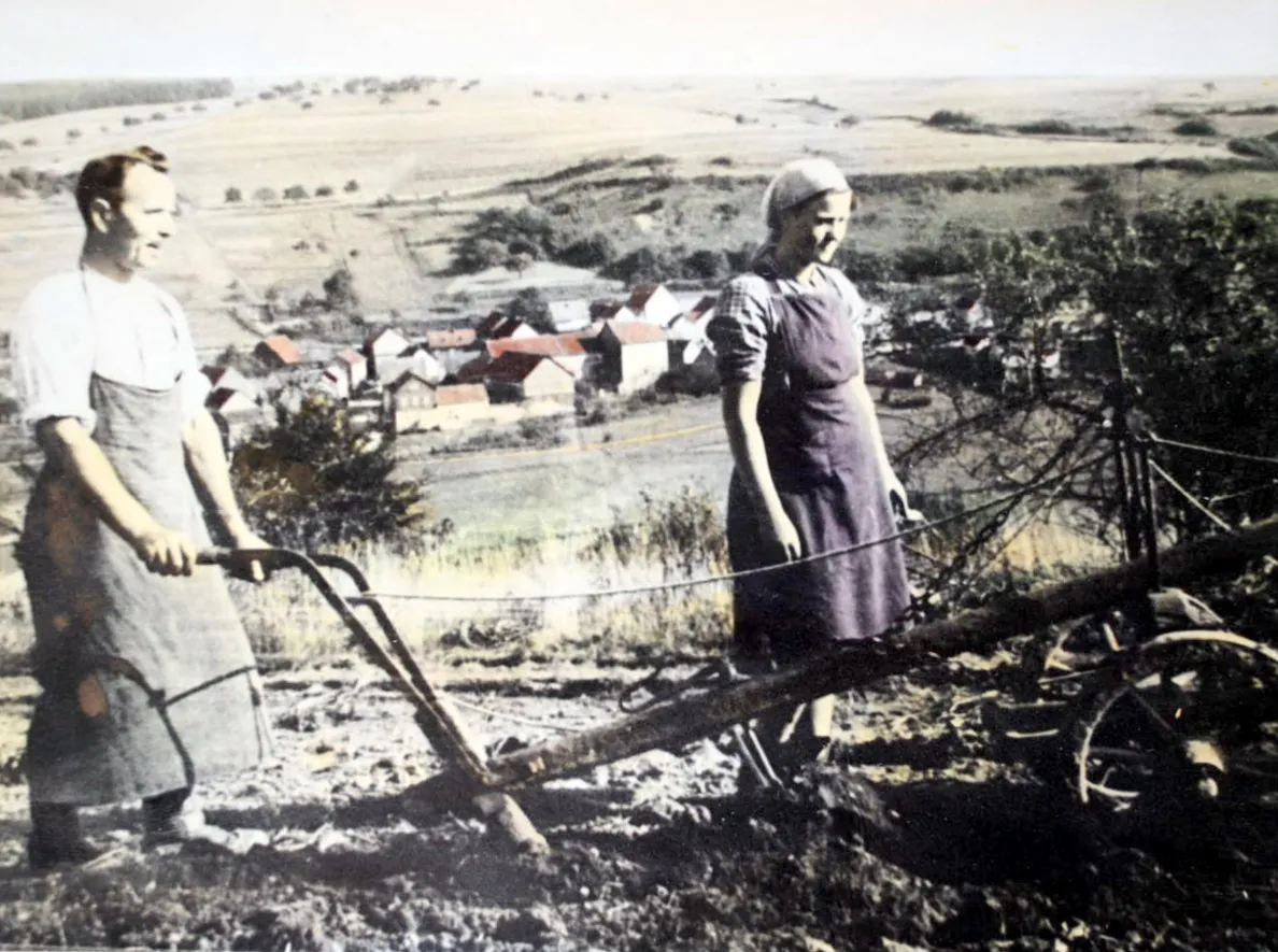 Strinzer Ehepaar in der Landwirtschaft