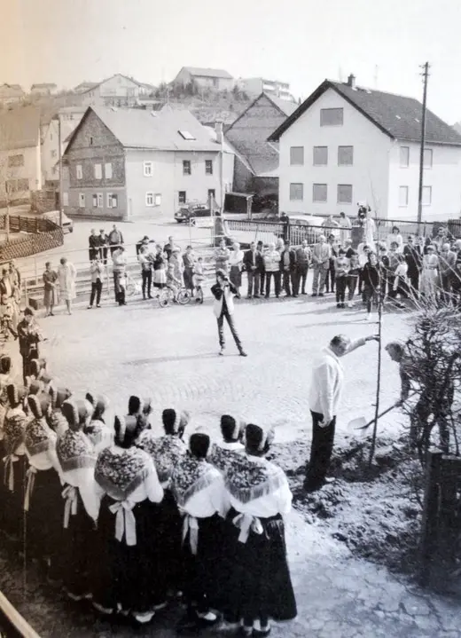 Bildtafel aus der Chronik: Die Strinzer Linde
