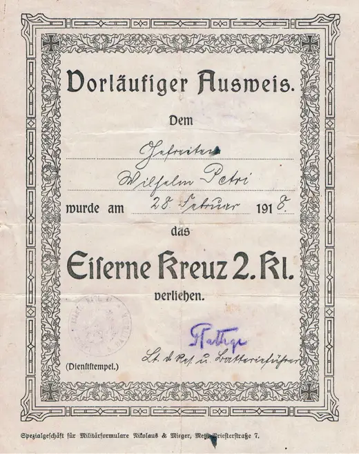Bildtafel aus der Chronik: Geschichten aus dem ersten Weltkrieg