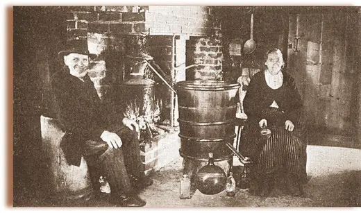 Bildtafel aus der Chronik: Alte Strinzer Berufe