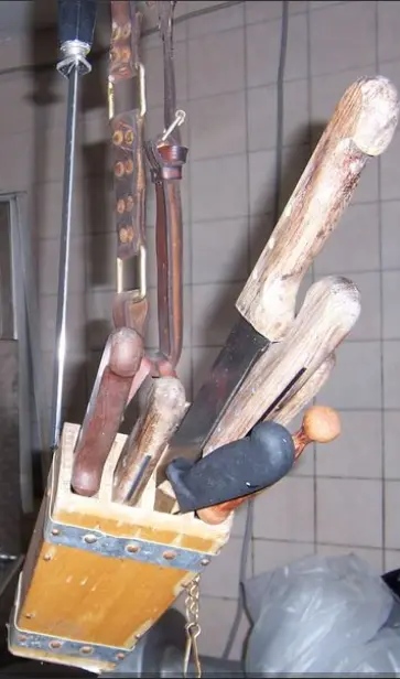 Bildtafel aus der Chronik: Hausschlachtung